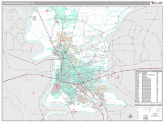 East Baton Rouge Parish (County), LA Digital Map Premium Style